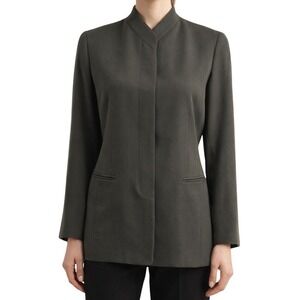 Emanuel Ungaro Blazer Jacket Women Size 6P Wool Blend Minimalist Business Casual